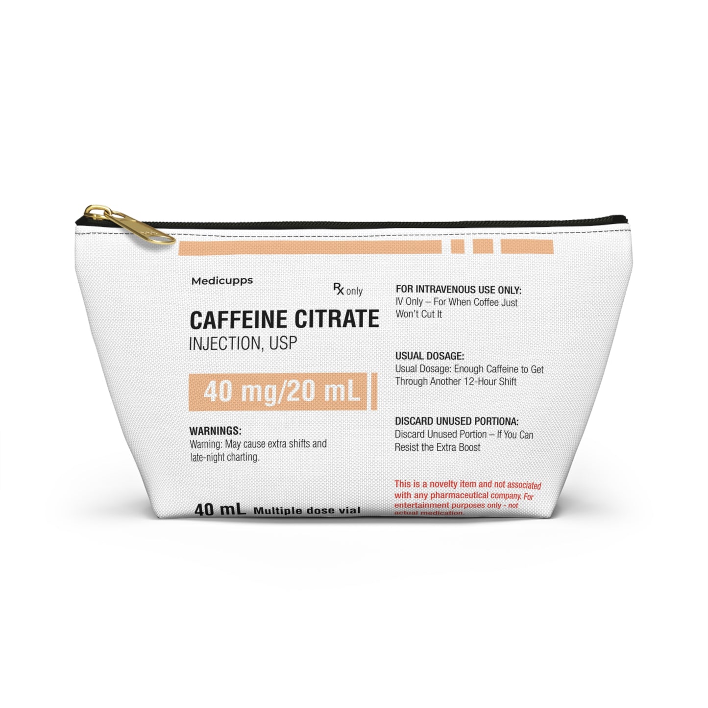 CAFFEINE Accessory Pouch w T-bottom