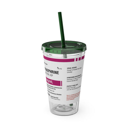 EPINEPHRINE Tumbler with Straw, 16oz