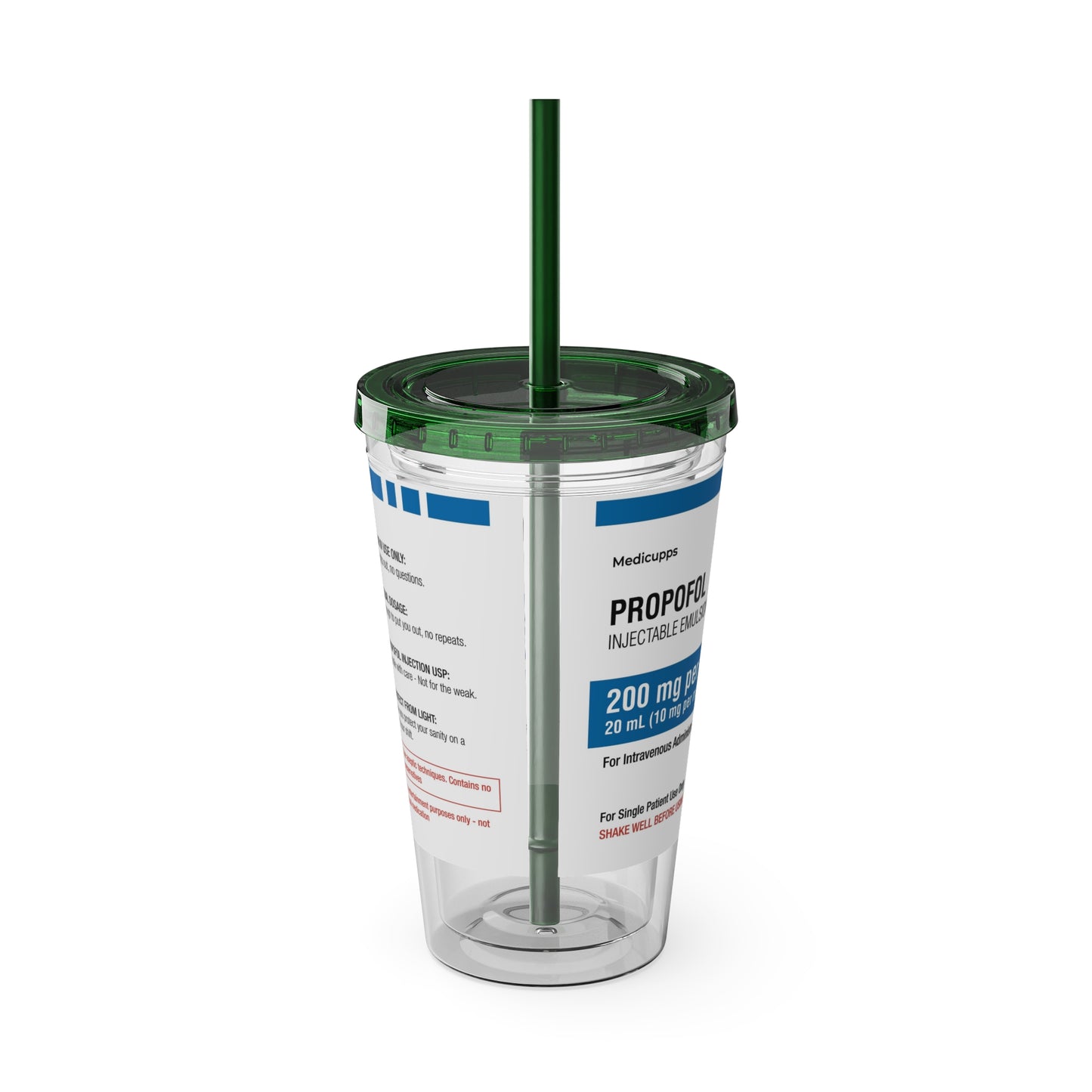 PROPOFOL Tumbler Cup with Straw, 16oz