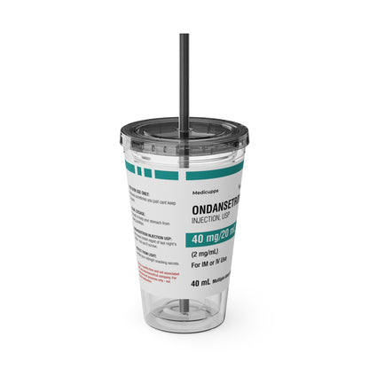 ONDANSETRON Tumbler Cup with Straw, 16oz