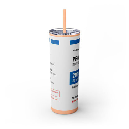 PROPOFOL Skinny Tumbler with Straw, 20oz