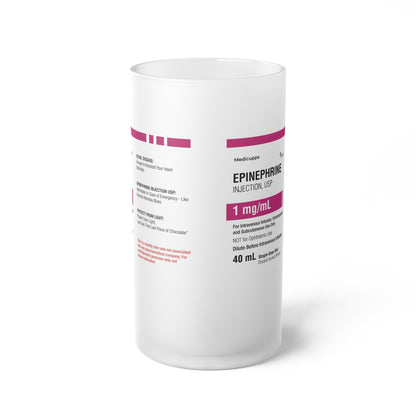 EPINEPHRINE Frosted Glass Beer Mug
