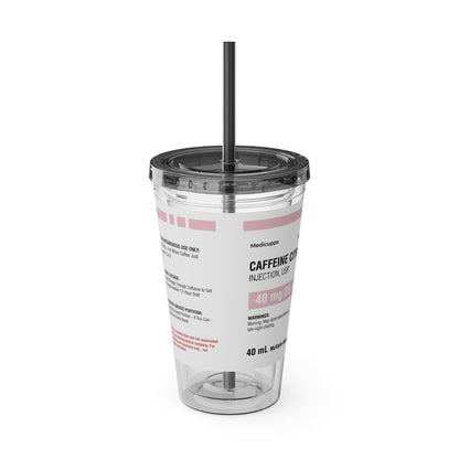 CAFFEINE CITRATETumbler Cup with Straw, 16oz