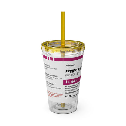 EPINEPHRINE Tumbler with Straw, 16oz