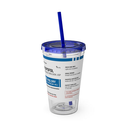 PROPOFOL Tumbler Cup with Straw, 16oz