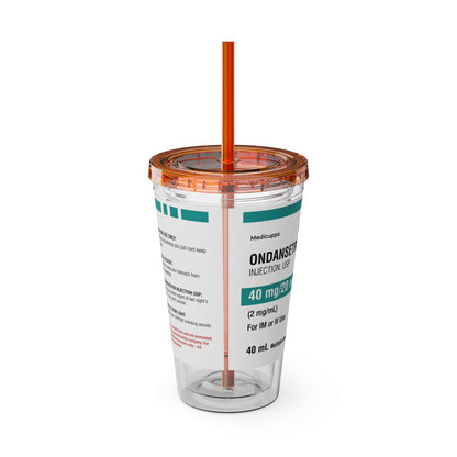 ONDANSETRON Tumbler Cup with Straw, 16oz