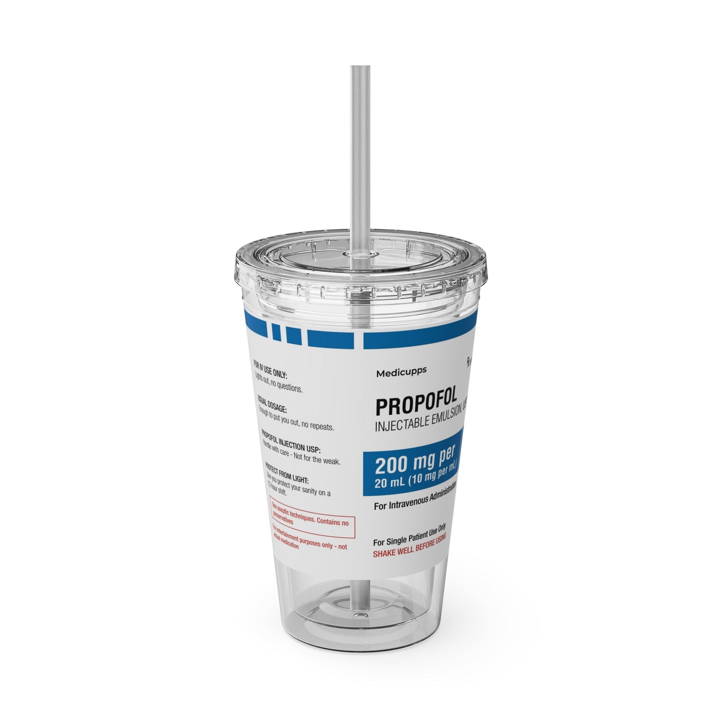 PROPOFOL Tumbler Cup with Straw, 16oz