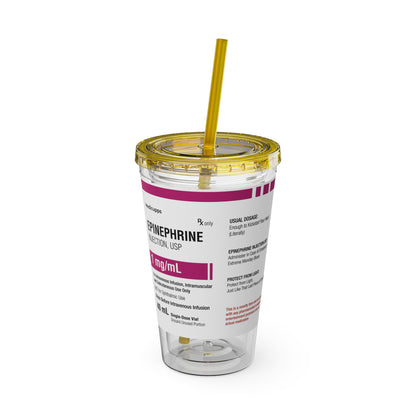 EPINEPHRINE Tumbler with Straw, 16oz