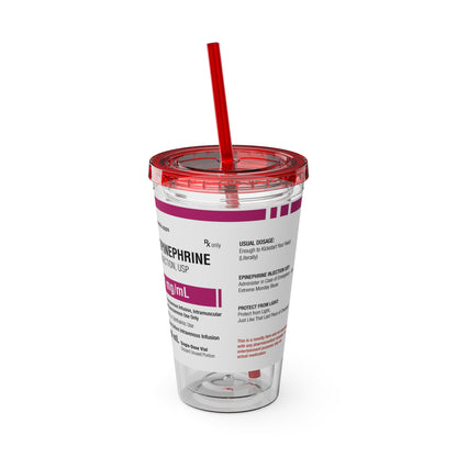 EPINEPHRINE Tumbler with Straw, 16oz