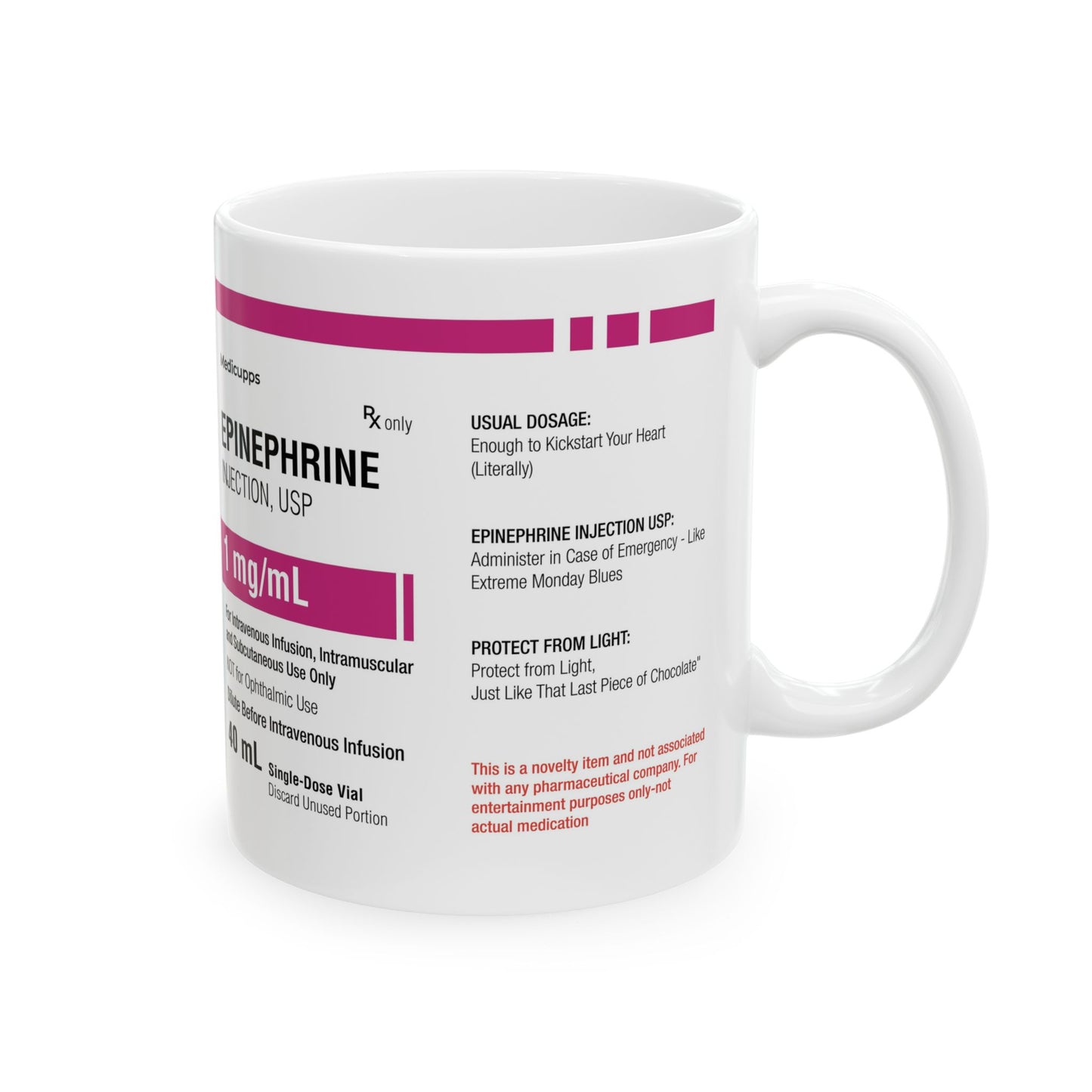 EPINEPHRINE Ceramic Mug, (11oz, 15oz)